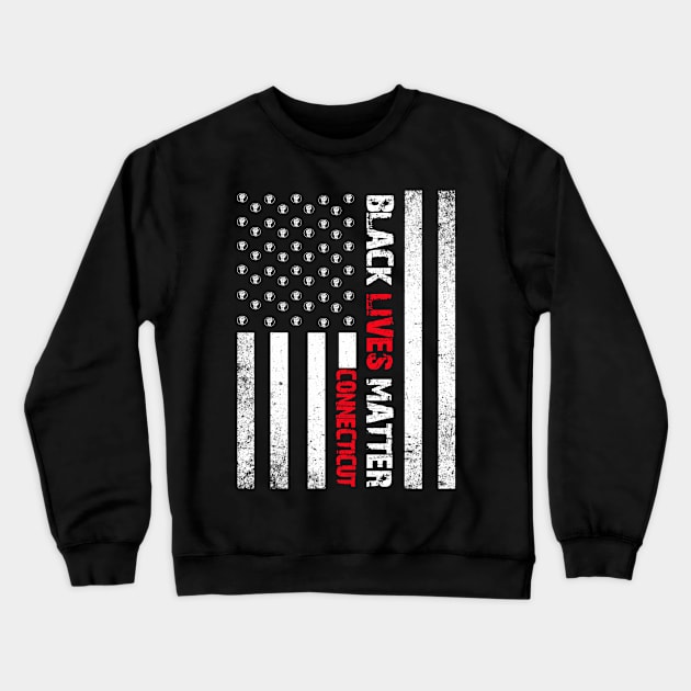 Connecticut black lives matter Flag American Vintage Crewneck Sweatshirt by Jannysingle